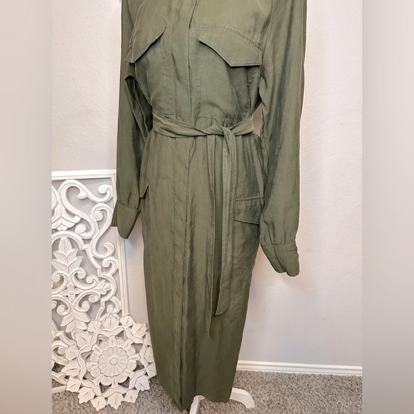 H&M UTILITY STYLE MIDI DRESS/kimono long sleeve size 2 worn only once! - Picture 7 of 12